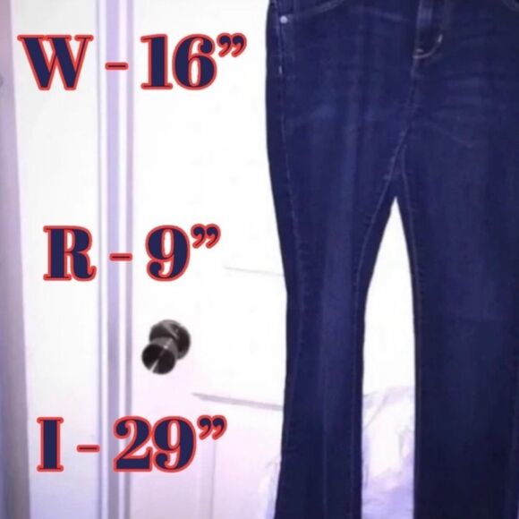 🍭 OLD NAVY Jeans Dark Blue Denim Adjustable Waistband 5 Pocket Skinny Girl’s 16 - Picture 13 of 16